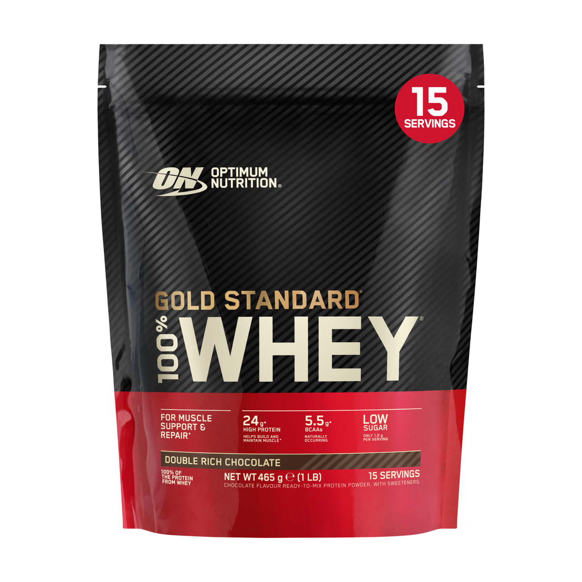 Optimum Nutrition — Gold Standard 100% Whey Double Rich Chocolate (465g)