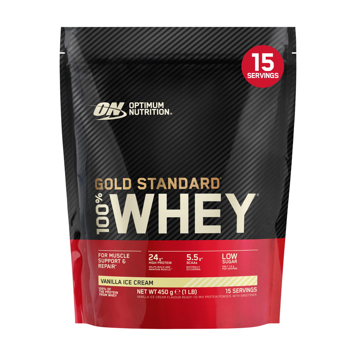 Optimum Nutrition — Gold Standard 100% Whey Vanilla Ice Cream (450g)