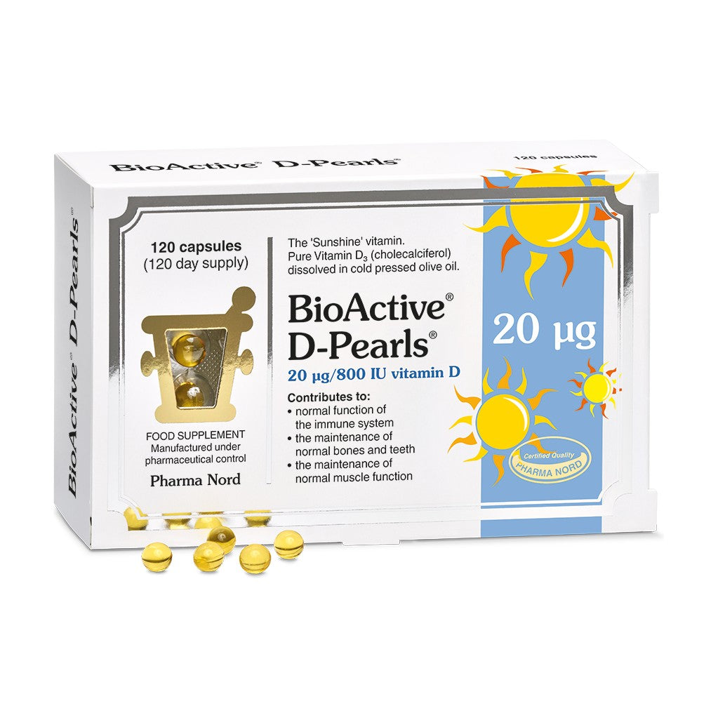 Pharma Nord BioActive D-Pearls 20µg / 800 IU (120 caps) pack