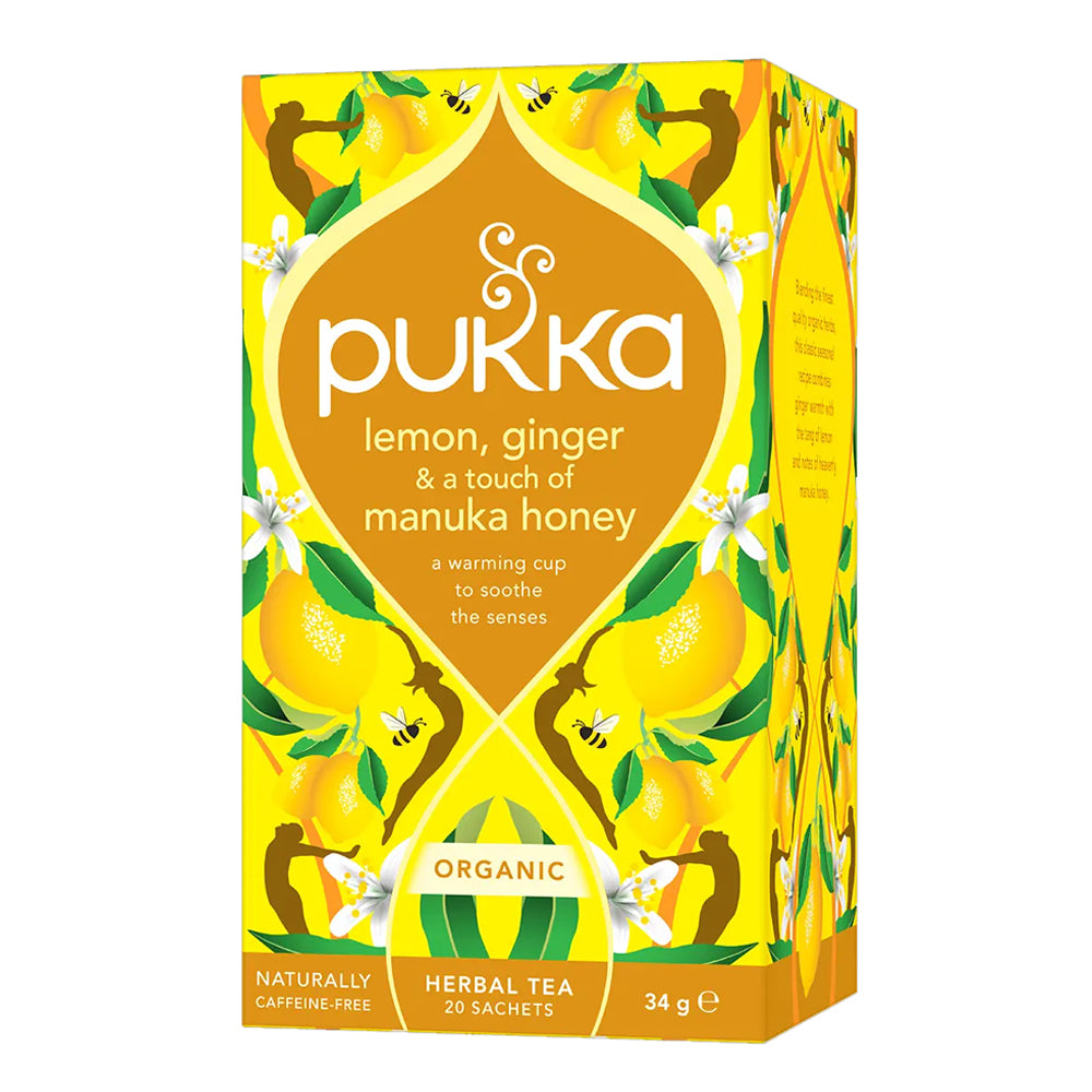 Pukka — Lemon, Ginger & Manuka Honey (40 bags)
