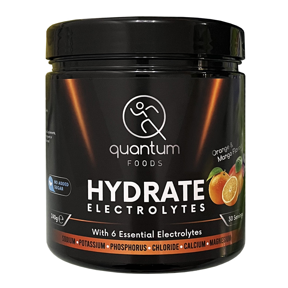 Quantum Foods — Hydrate Electrolytes, Orange & Mango (240g)