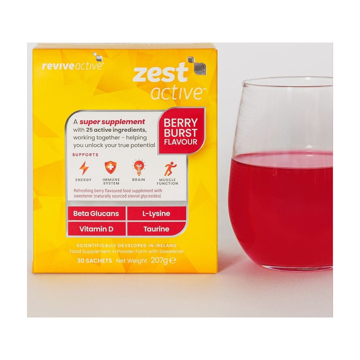 Revive Active - Zest Active Berry Burst (30 sachets) pack front