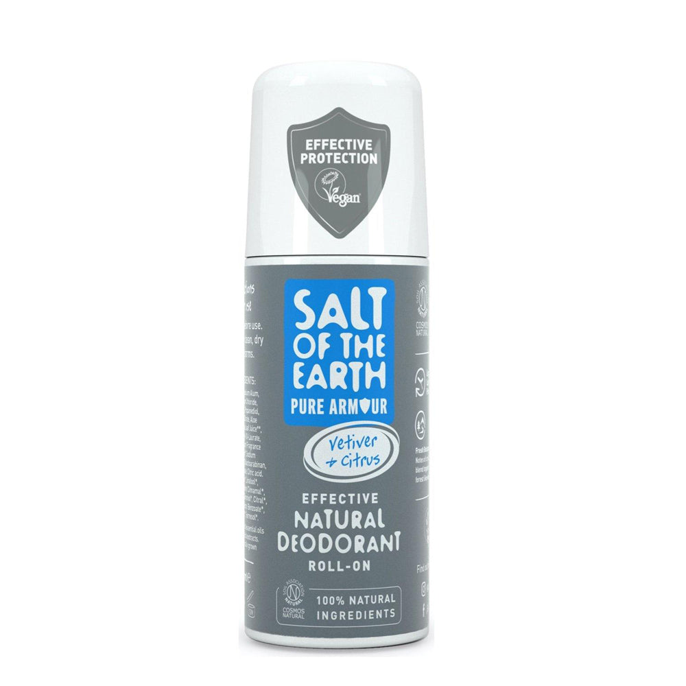 Salt of the Earth — Pure Armour Vetiver & Citrus Natural Deodorant Roll-On (75ml)
