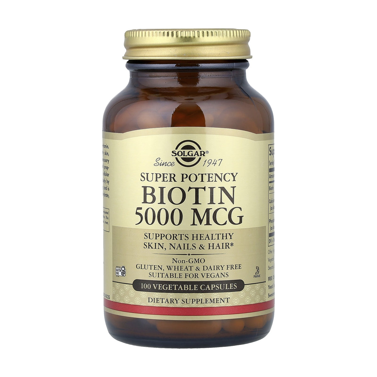 Solgar Biotin 5000ug (100 caps) pack