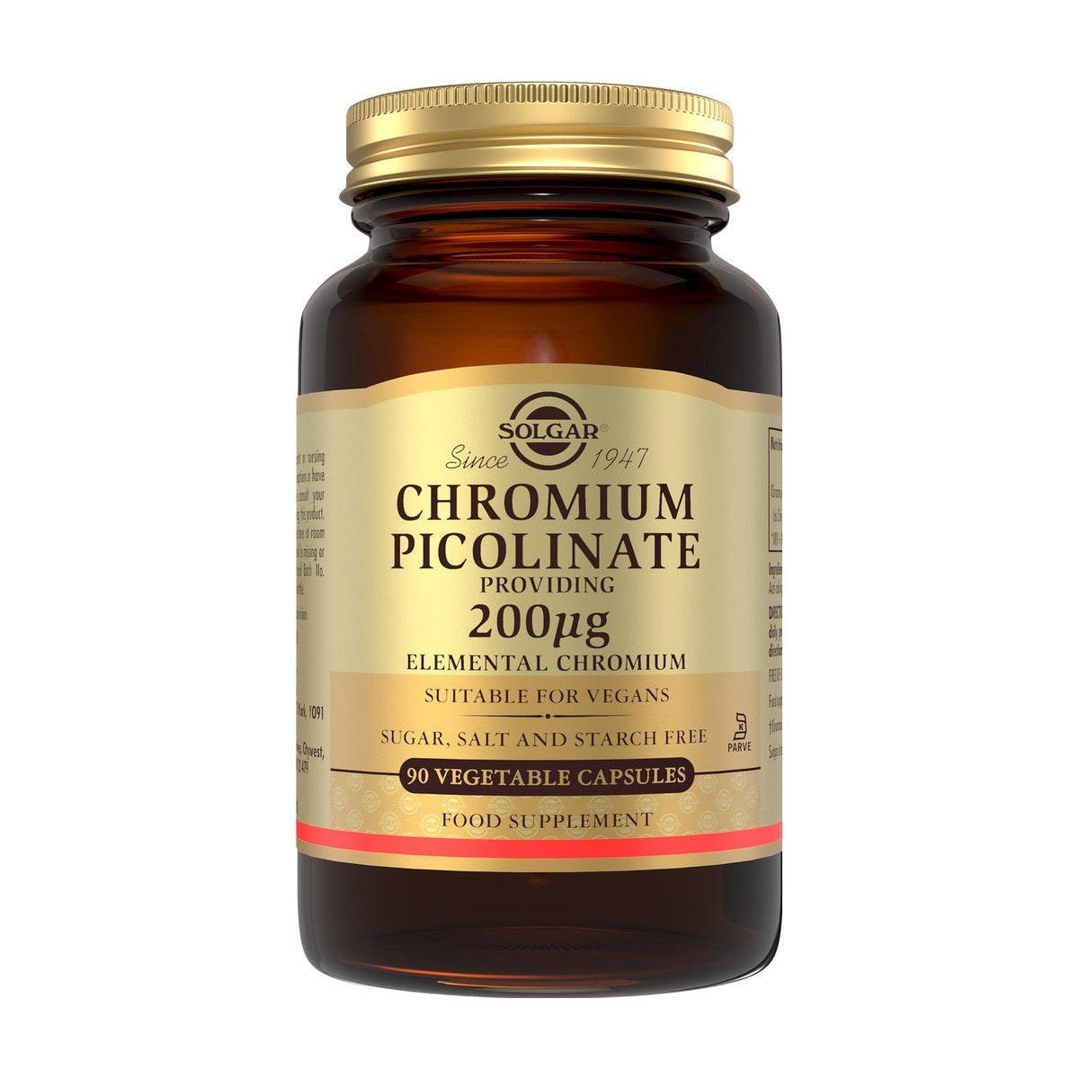 Solgar Chromium Picolinate 200 mcg (90 caps) pack