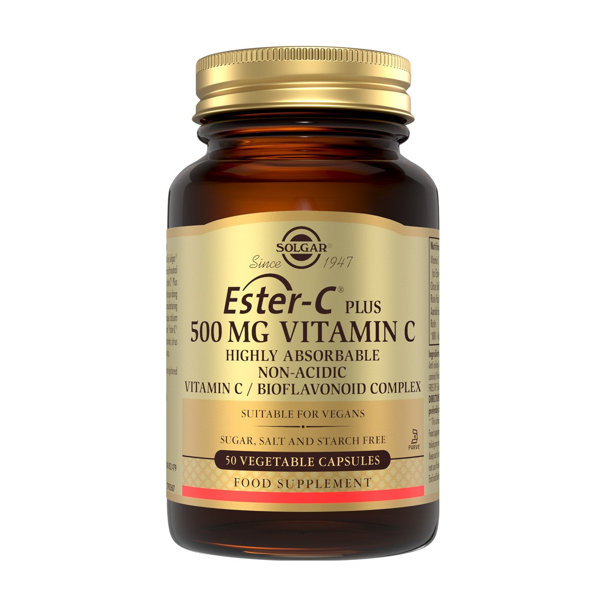 Solgar Ester-C Plus 500 mg Vitamin C (50 caps) pack