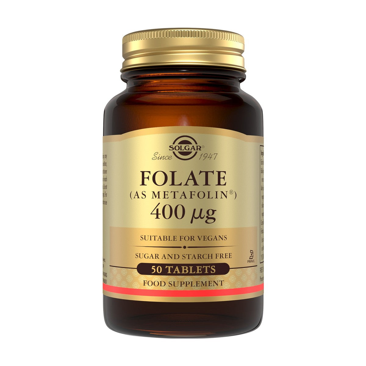 Solgar Folate (as Metafolin) 400 ug (50 tabs) pack