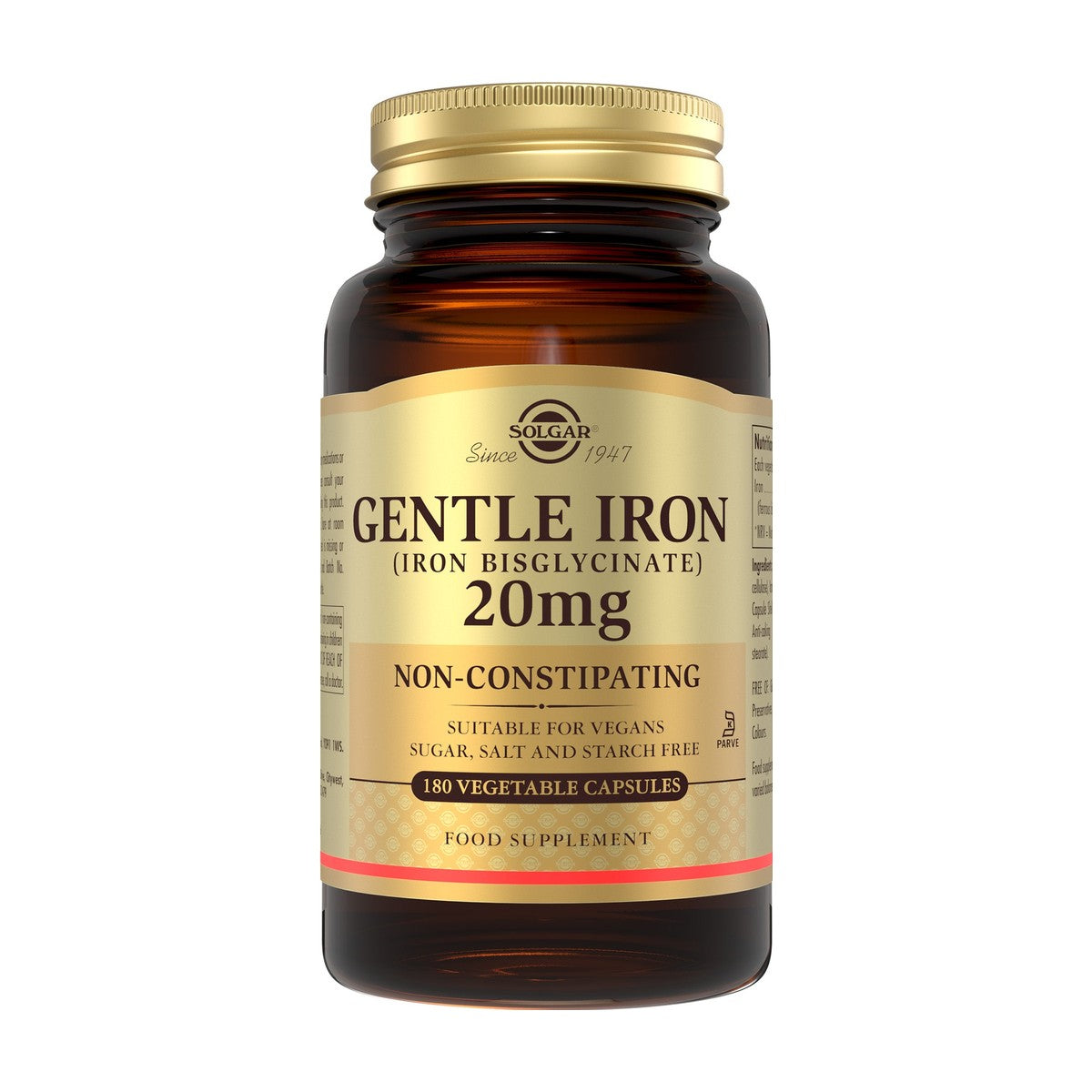Solgar Gentle Iron 20mg (180 caps) pack