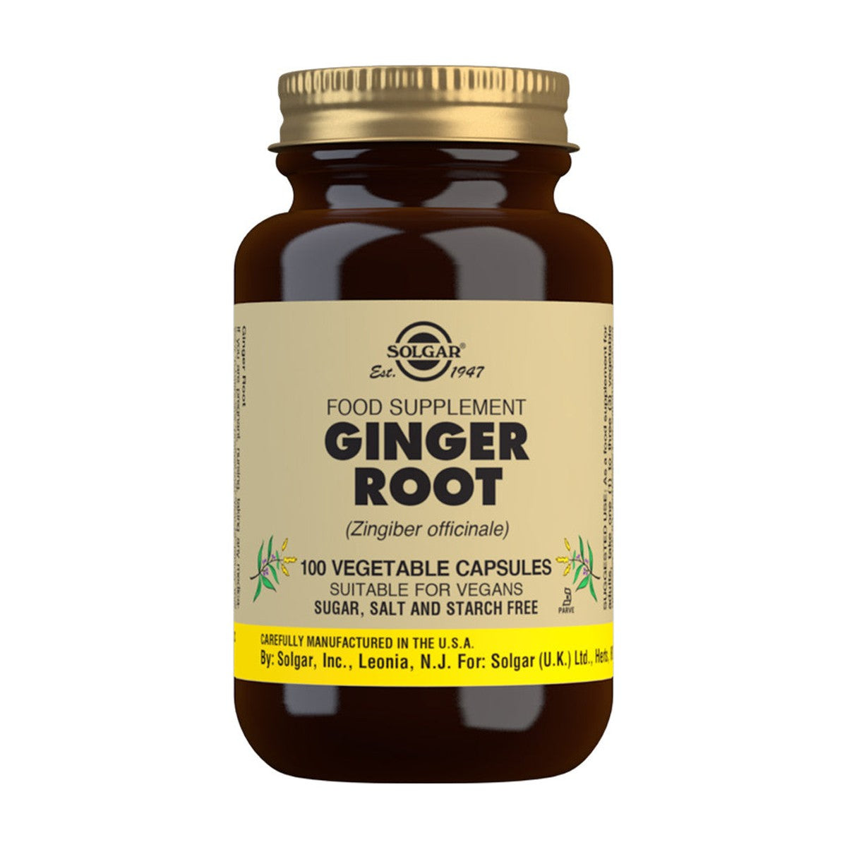 Solgar Ginger Root (100 caps) pack