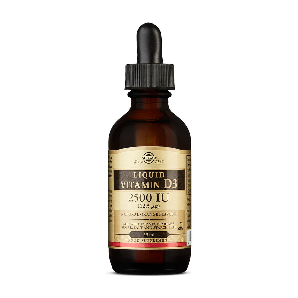 Solgar Liquid Vitamin D3 2500 IU (59ml) pack