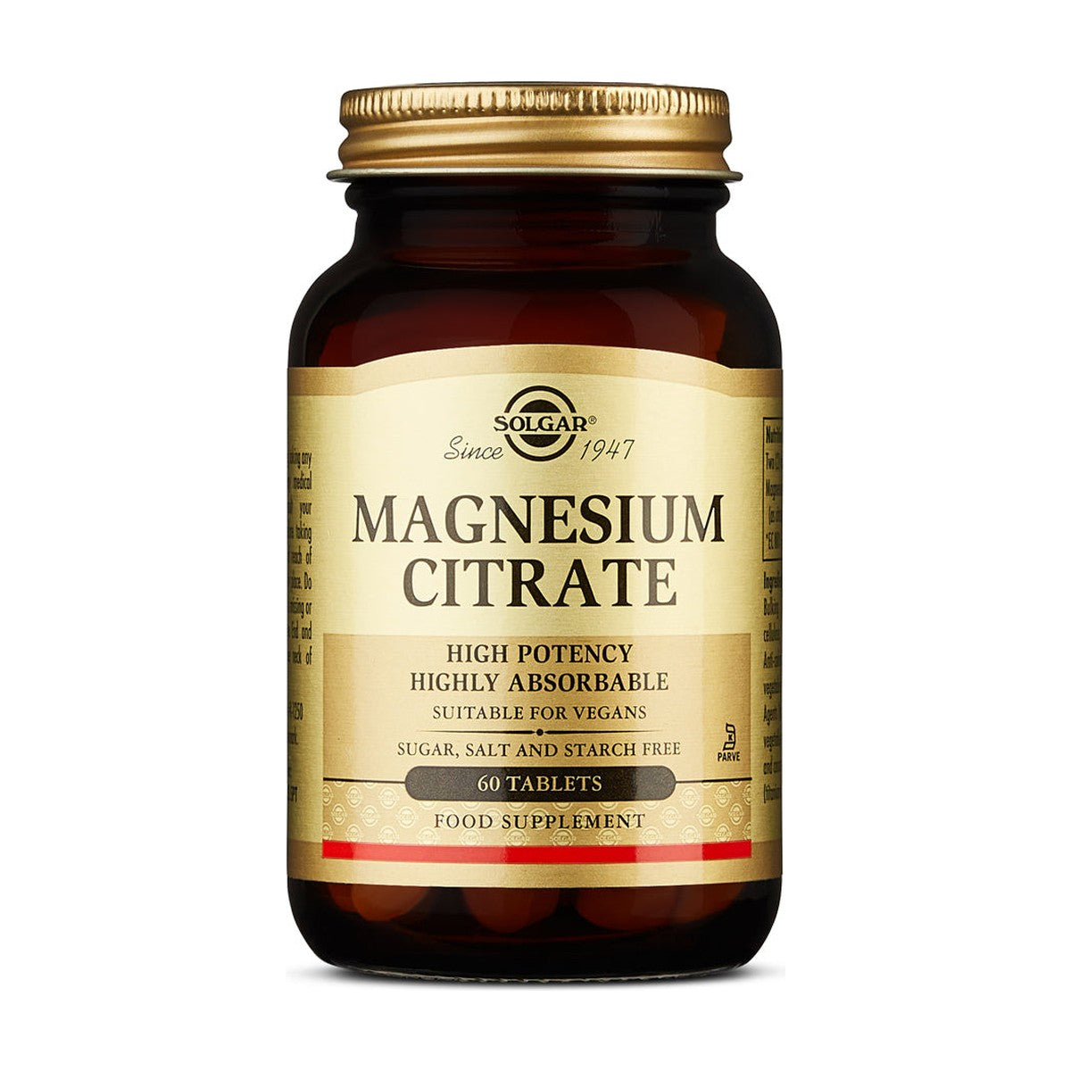 Solgar Magnesium Citrate (60 tabs) pack