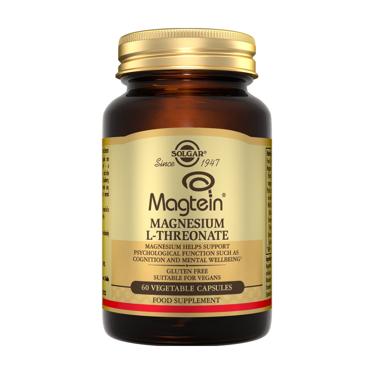 Solgar Magtein Magnesium L-Threonate (60 caps) pack