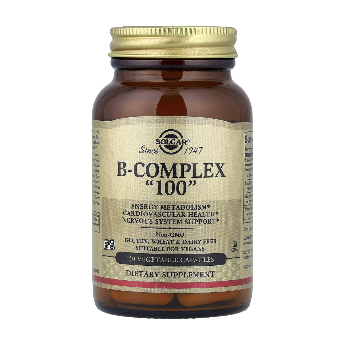 Solgar Vitamin B-Complex "100" (50 caps) pack