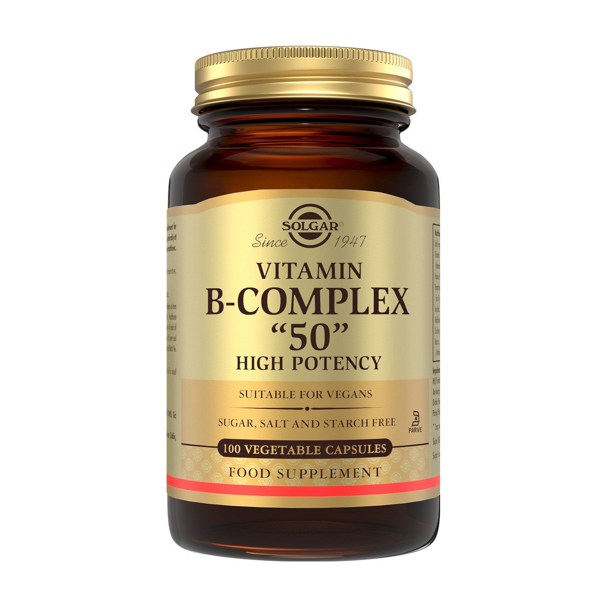 Solgar Vitamin B-Complex "50" High Potency (100 caps) pack