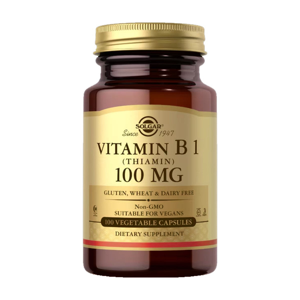 Solgar Vitamin B1 (Thiamin) 100mg (100 caps) pack