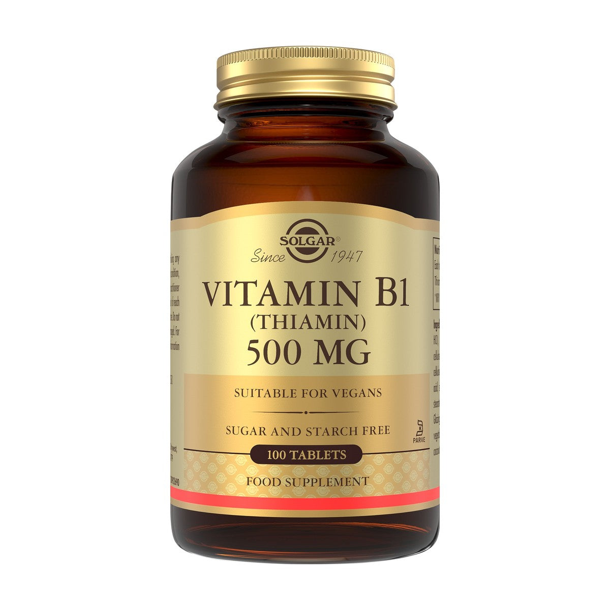 Solgar Vitamin B1 (Thiamin) 500mg (100 tabs) pack