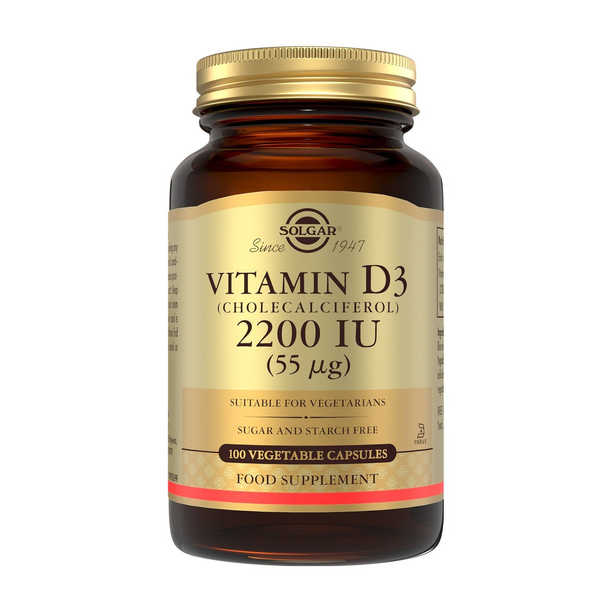 Solgar Vitamin D3 2200 IU (100 caps) pack