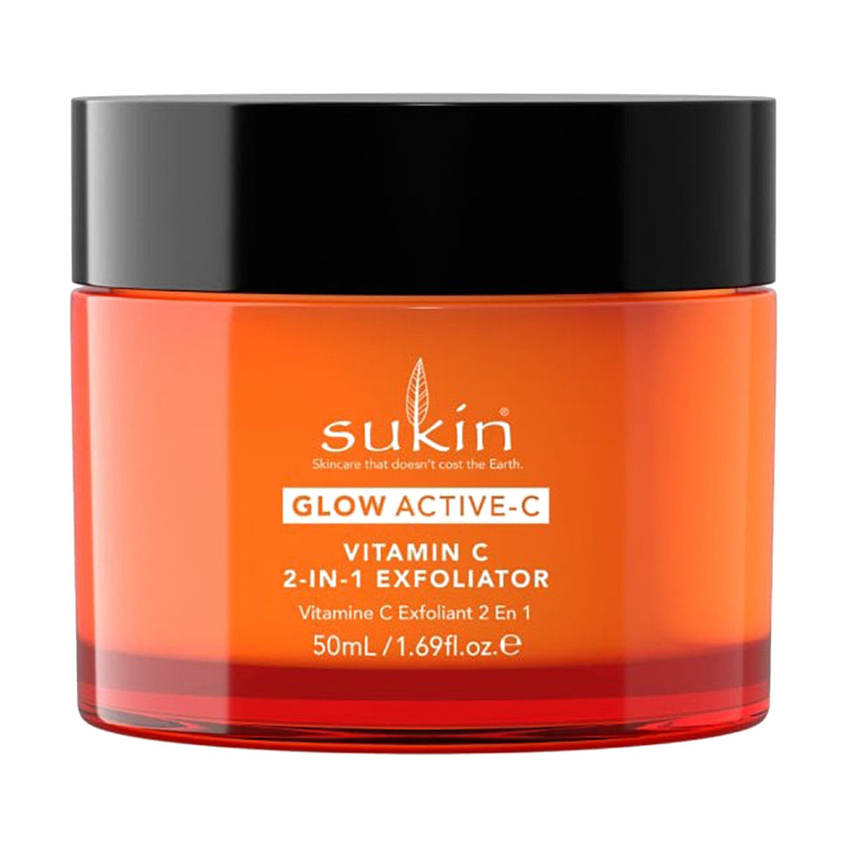 Sukin Glow Active-C 2 in 1 Exfoliator (50ml) pack