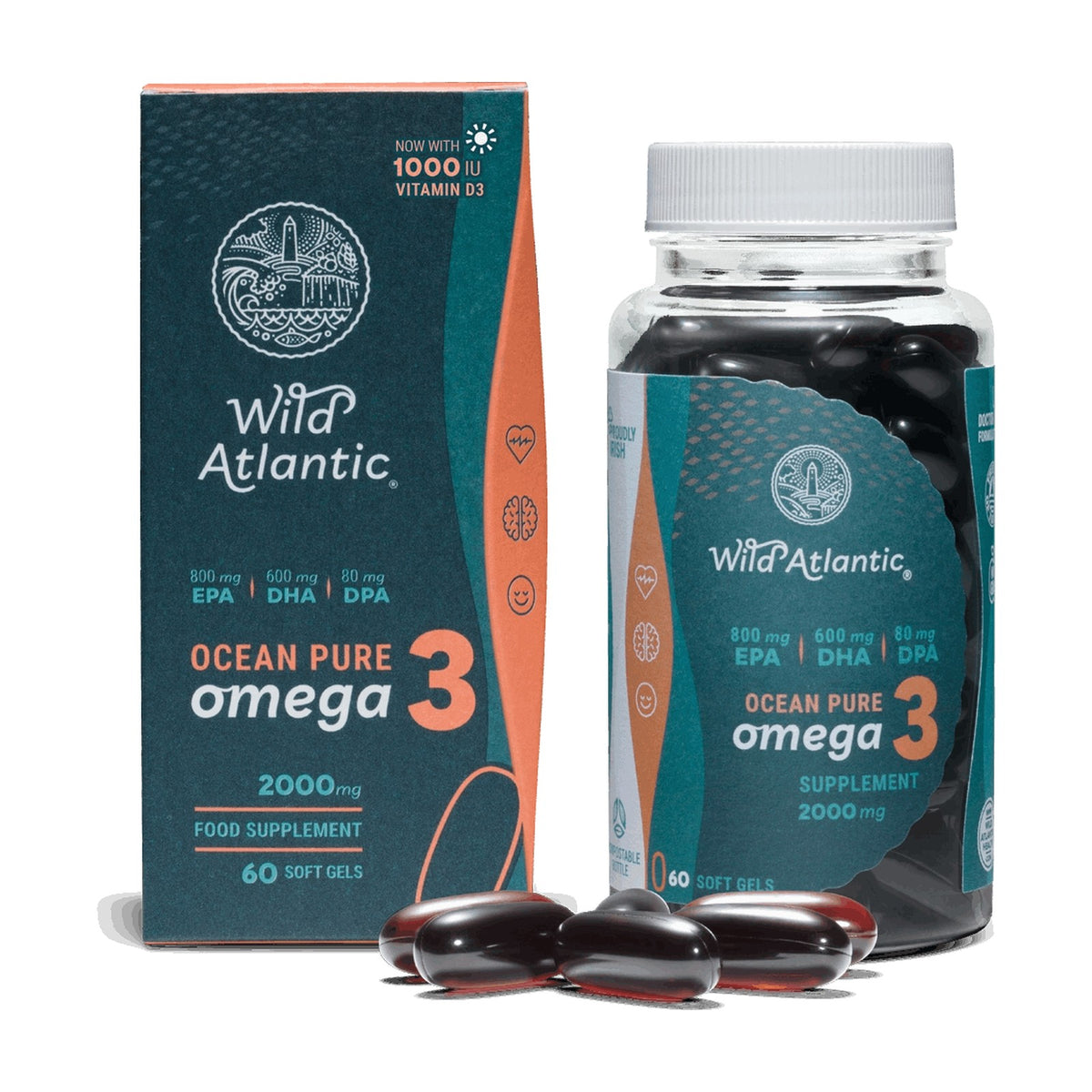 Wild Atlantic Health - Ocean Pure Omega 3 (60 caps) pack front
